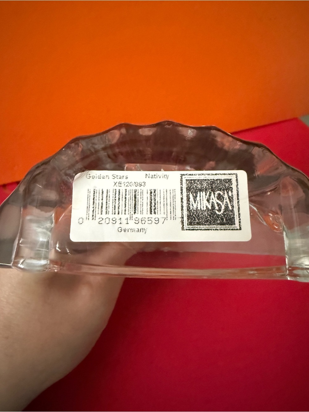 Mikasa Nativity Scene Clear Glass Decor